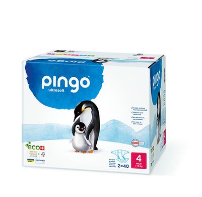 PINGO Maxi. Екологічні дитячі підгузки (7-18кг) 40шт.