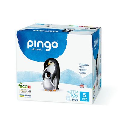 PINGO Junior. Екологічні дитячі підгузки (11-25кг) 36шт.